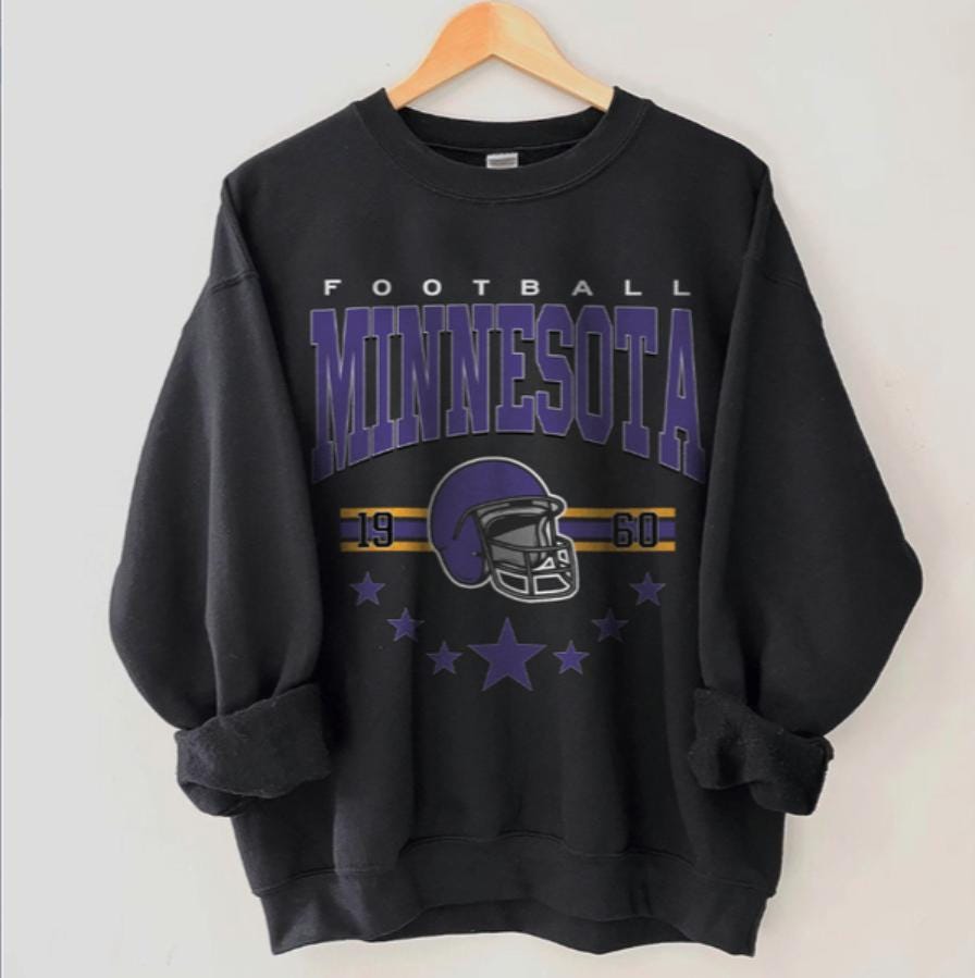 Minnesota Football Shirt, Purple and Gold Shirt, Minnesota Football Sweatshirt, Vintage Style Minnes