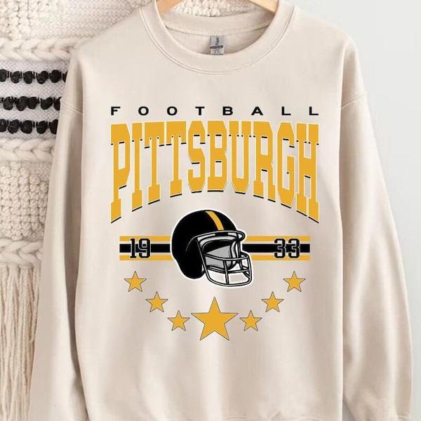 Pittsburgh Football Sweatshirt, Pittsburgh Shirt Retro Style 90s Vinta
