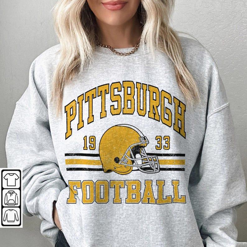 Pittsburgh Shirt Retro Style 90s Vintage Unisex Crewneck, Pittsburgh Football Sweatshirt, Graphic Te