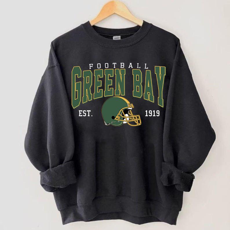 Green Bay Football Vintage Style Sweatshirt, Green Bay Shirt Retro Style 90s Unisex Crewneck, Graphi