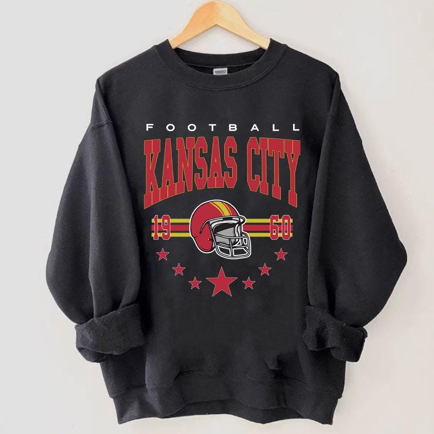 Vintage Style Kansas City Football, Kansas City Sweatshirt, Kansas City Football Sweatshirt, Footbal