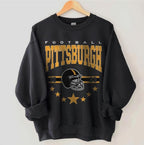 Pittsburgh Football Sweatshirt, Pittsburgh Shirt Retro Style 90s Vintage Unisex Crewneck, Graphic Te