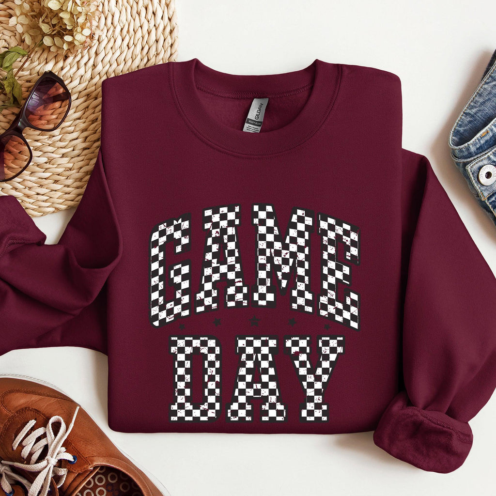 Game Day, Checkered, Football, Sports, Big Game, Touchdown, Tailgate P