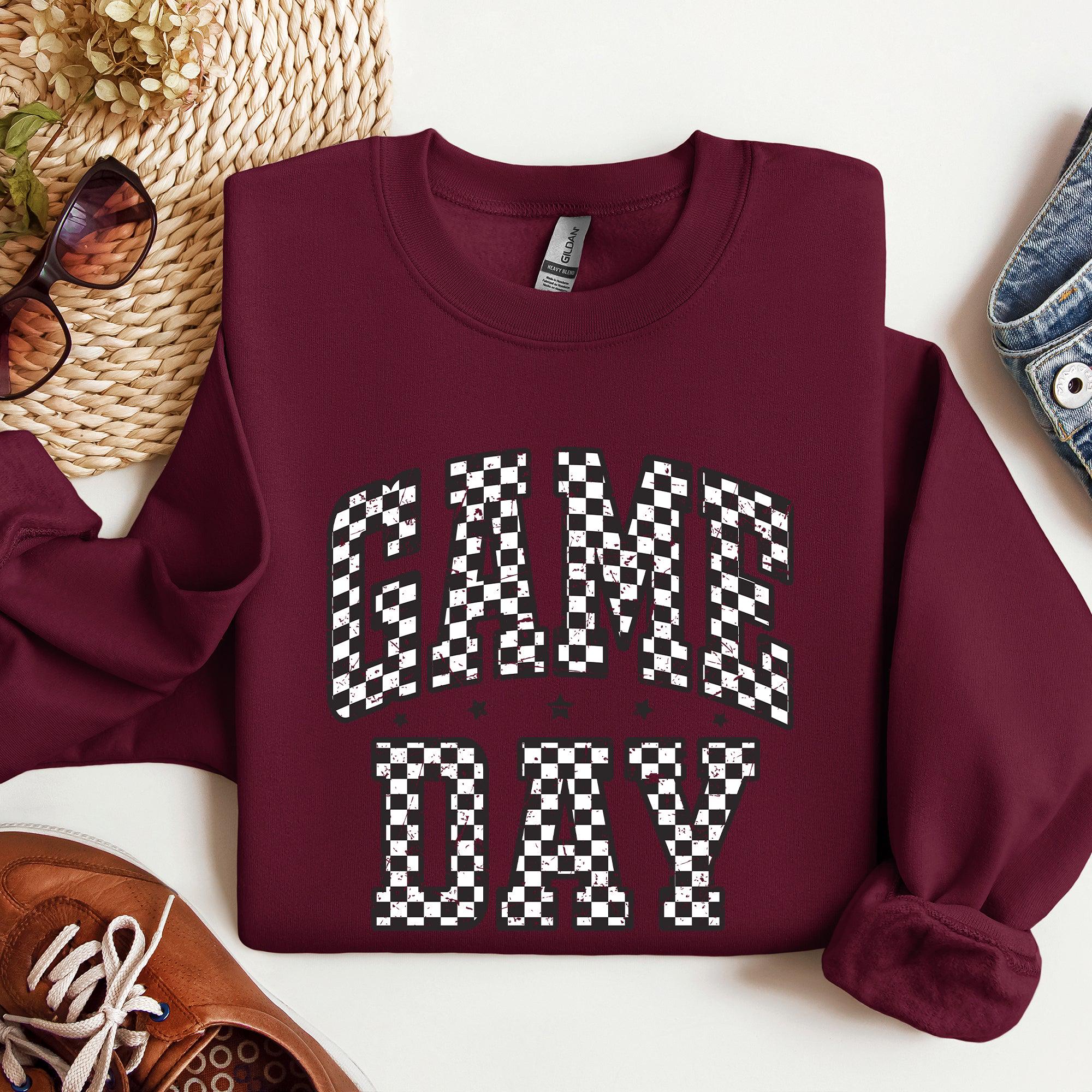 Game Day, Checkered, Football, Sports, Big Game, Touchdown, Tailgate P