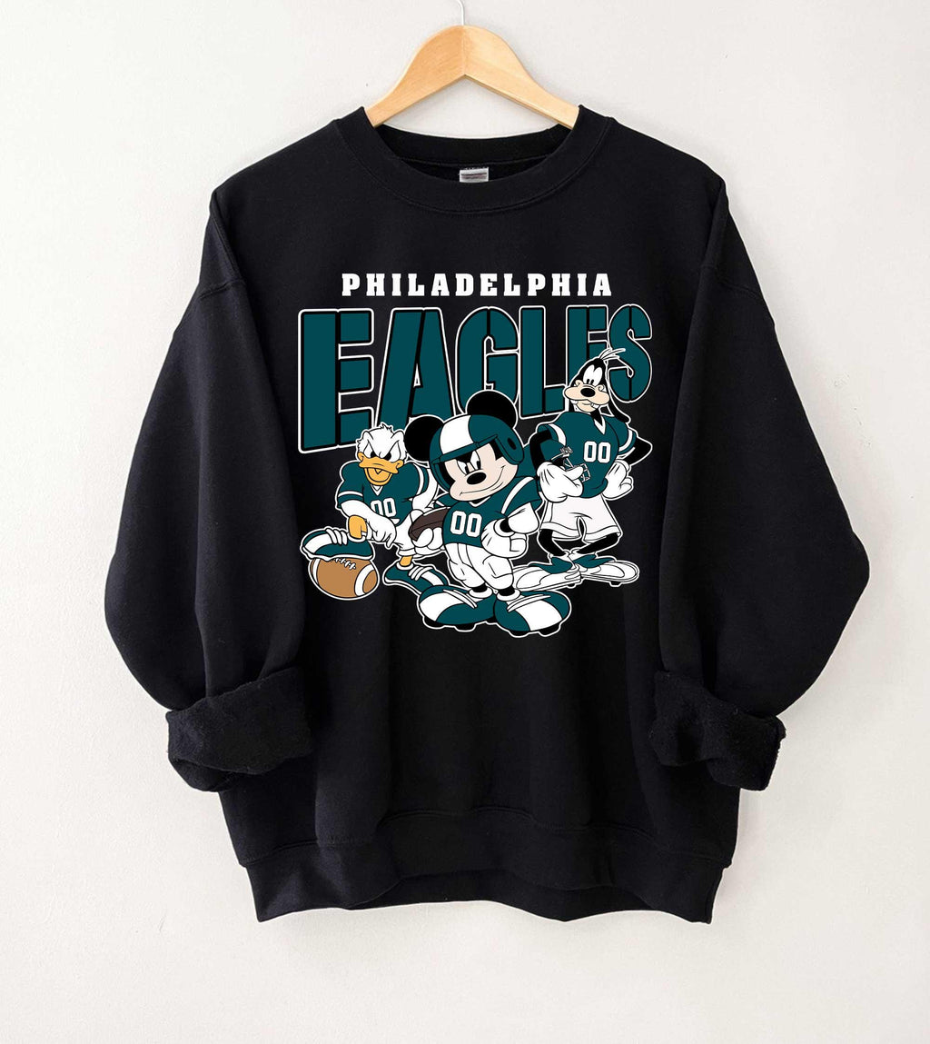 CUSTOM Football Team Inspired Mickey and Friends Sweatshirt, All Teams Available Football Matching D
