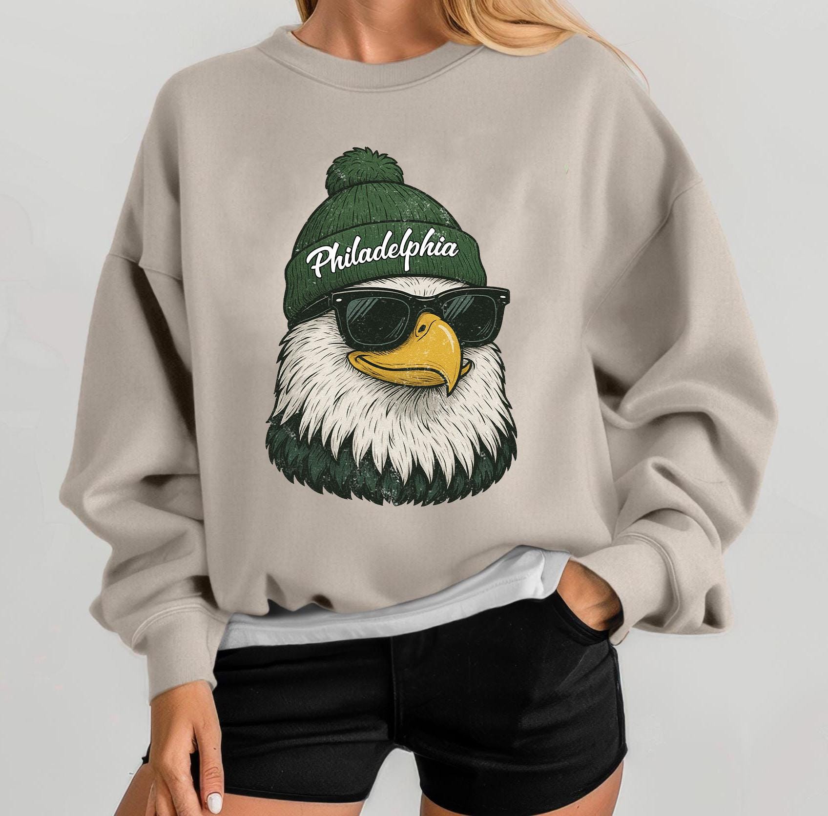 Vintage Philadelphia Football Sweatshirt, Trendy Fan Gifts, Retro Eagl