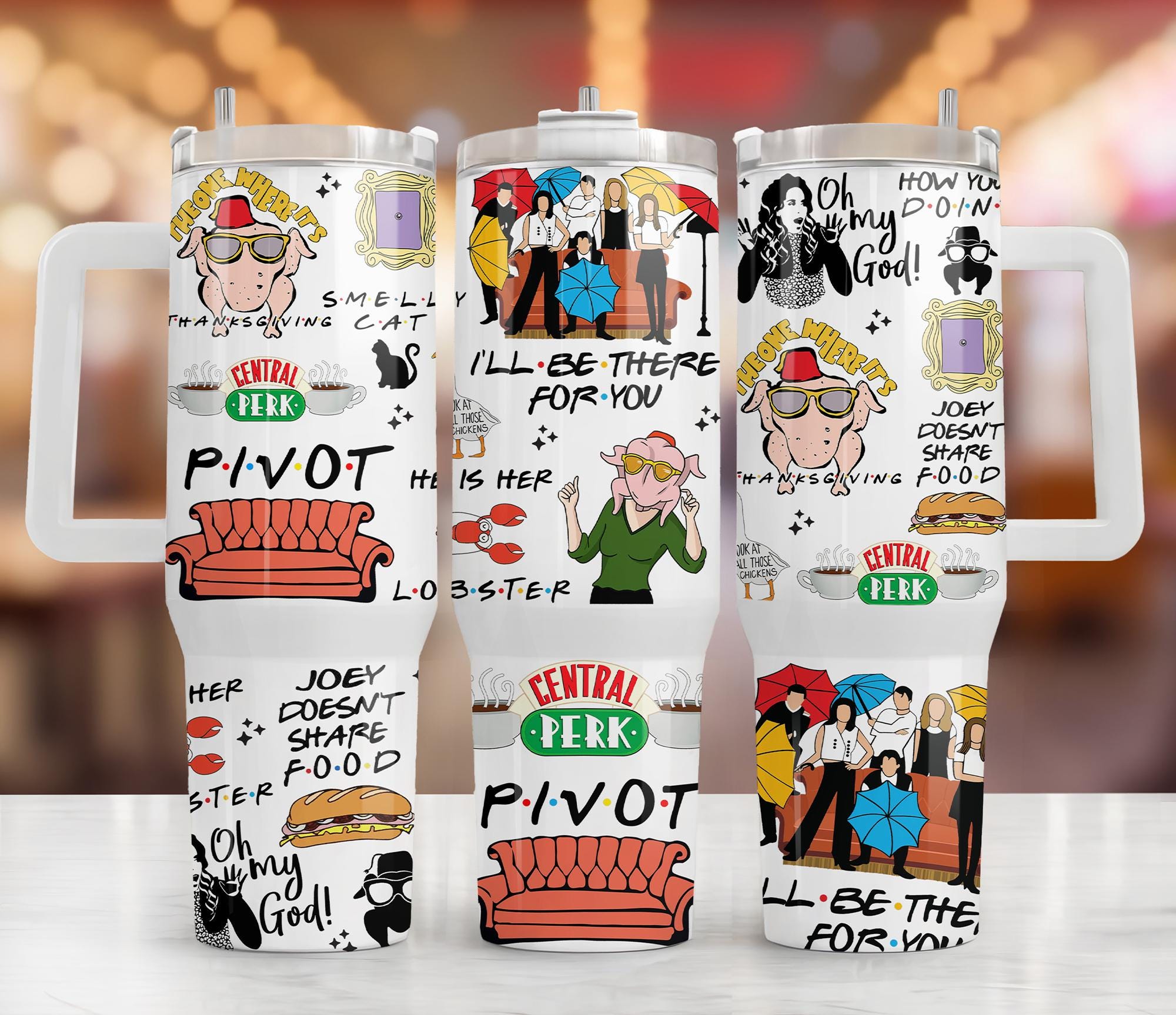 Friends 40oz Tumbler PNG: Sublimation Design (Digital Download)