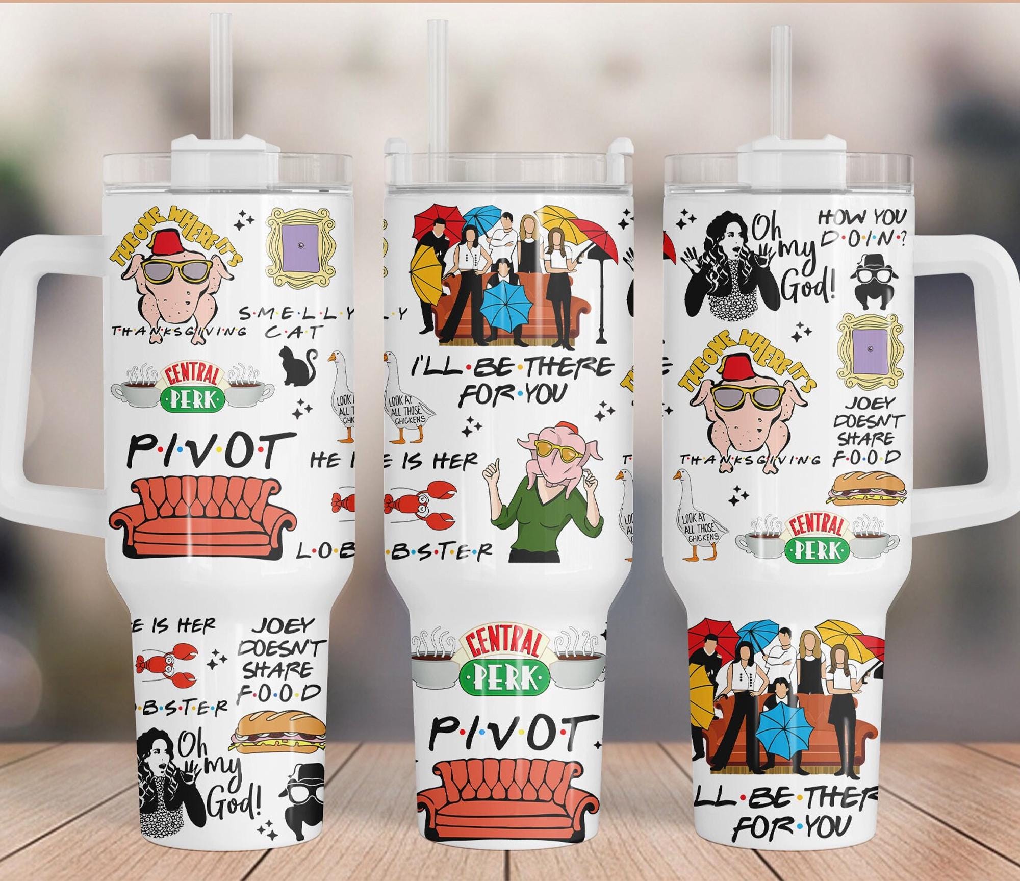 Friends 40oz Tumbler PNG: Sublimation Design (Digital Download)