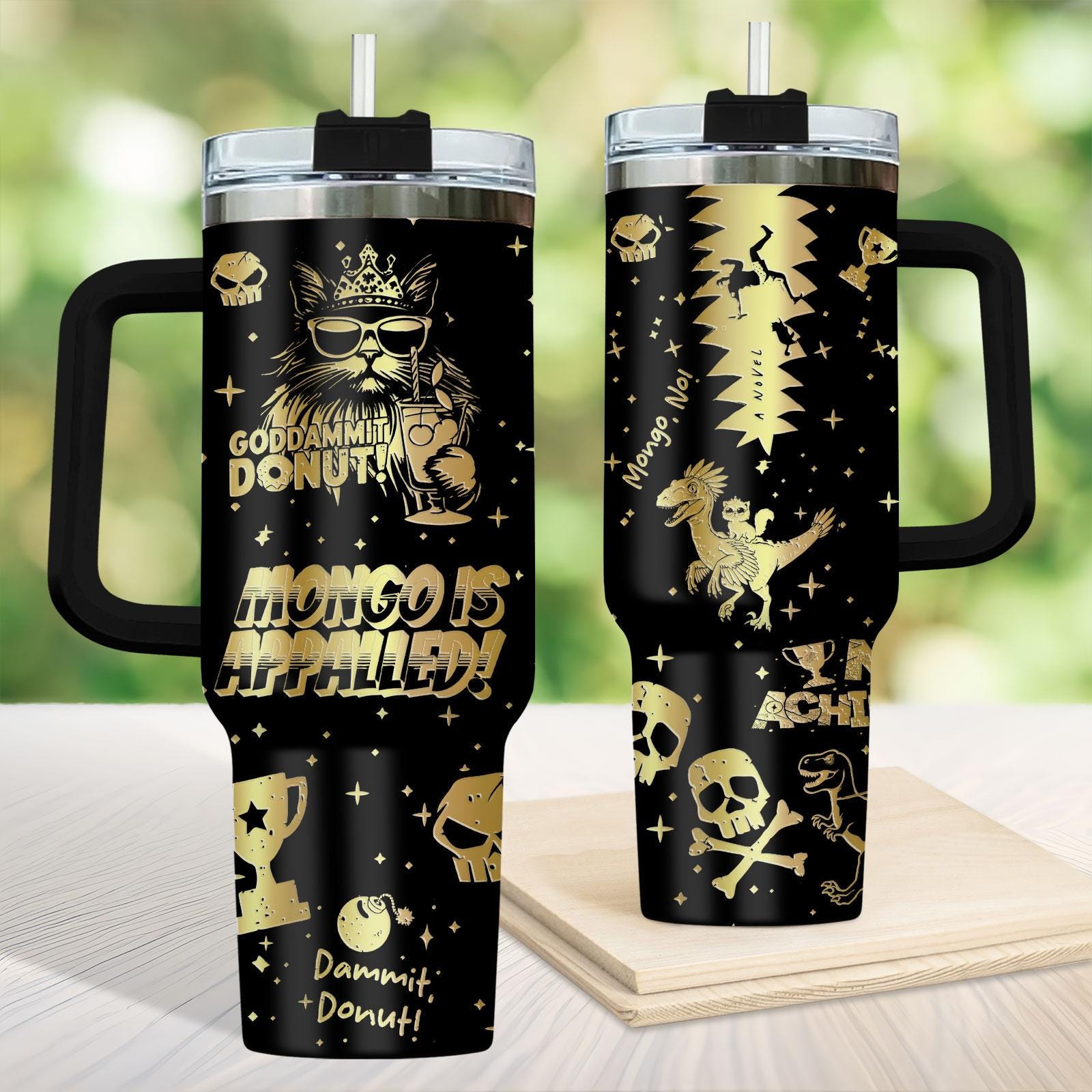 Princess Donut And Mongo Engraved Tumbler, Dungeon Crawler Carl Fan 40