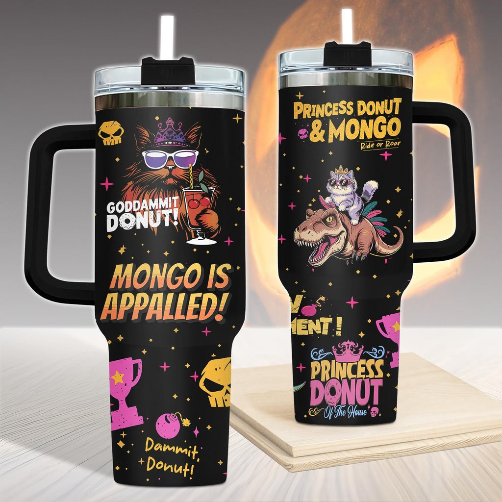 Princess Donut And Mongo 40oz Tumbler, Dungeon Crawler Carl Stainless
