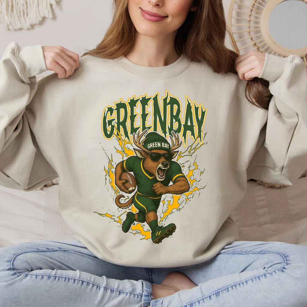 Green Bay Football Sweatshirt, Green Bay Shirt Retro Style 90s Vintage