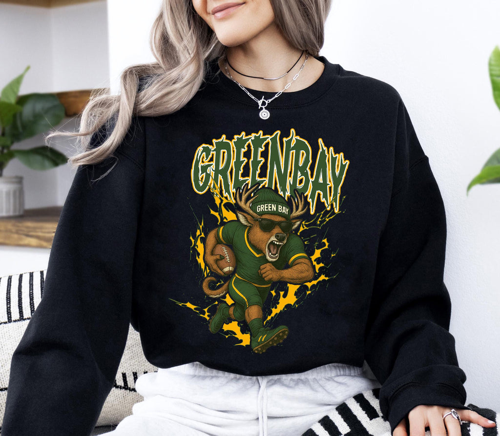 Green Bay Football Sweatshirt, Green Bay Shirt Retro Style 90s Vintage