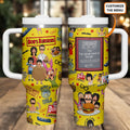 Bob’s Burgers 40oz Tumbler With Handle, Cartoon Family Cup, Custom Burger Menu Stainless Steel Trave