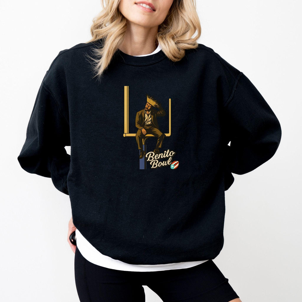 Graphic Sweatshirt, Benito Bowl Design, Funny Football Fan Gift