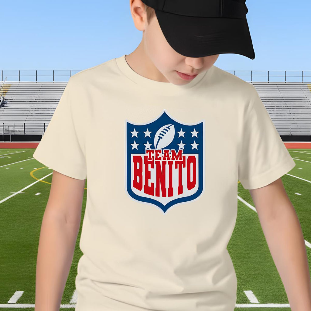 Team Benito Football Logo Shirt, Retro Graphic Tee, Sports Fan Gift