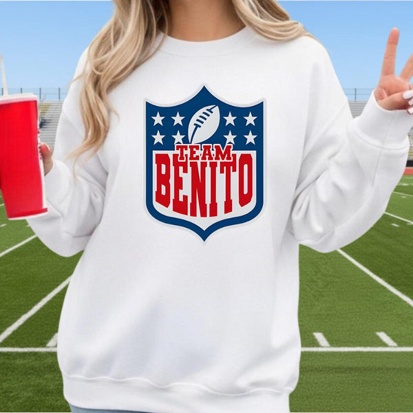 Team Benito Football Logo Shirt, Retro Graphic Tee, Sports Fan Gift
