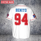Custom Puerto Rico Baseball Jersey: Boricua Benito Bowl Style