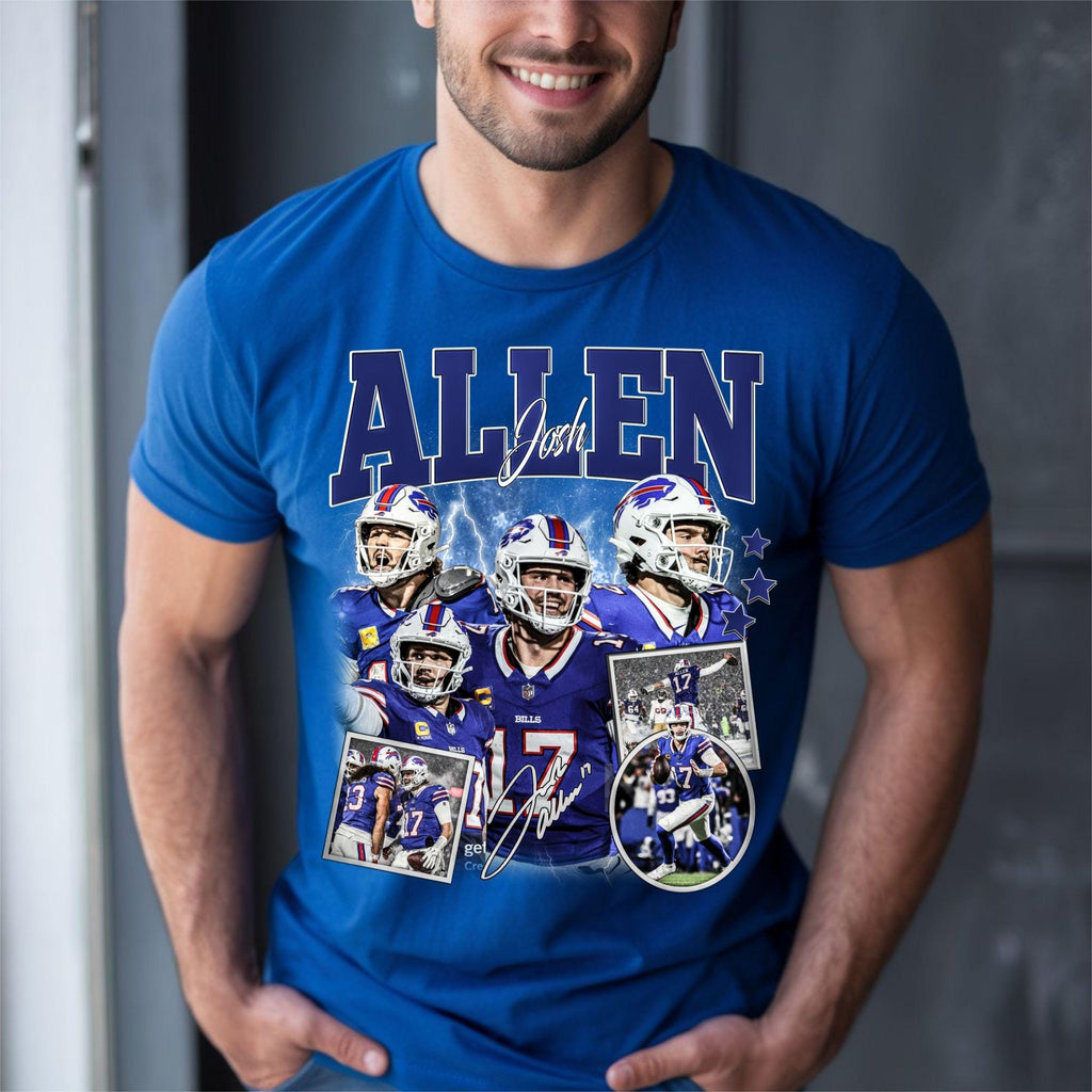 Vintage Josh Allen Sweatshirt, 90s Buffalo Football Fan Apparel