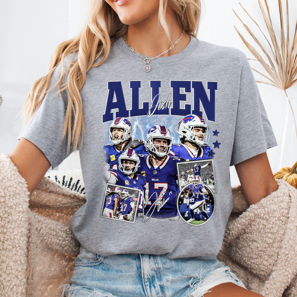 Vintage Josh Allen Sweatshirt, 90s Buffalo Football Fan Apparel