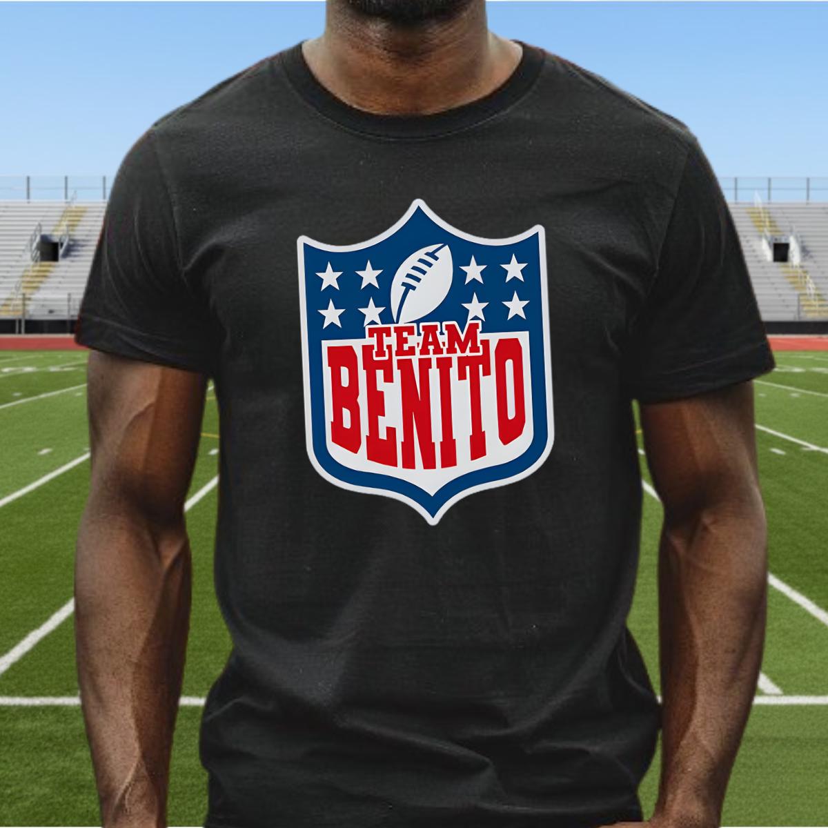 Team Benito Football Logo Shirt, Retro Graphic Tee, Sports Fan Gift