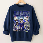 Vintage Josh Allen Sweatshirt, 90s Buffalo Football Fan Apparel