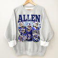 Vintage Josh Allen Sweatshirt, 90s Buffalo Football Fan Apparel
