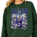 Vintage Josh Allen Sweatshirt, 90s Buffalo Football Fan Apparel